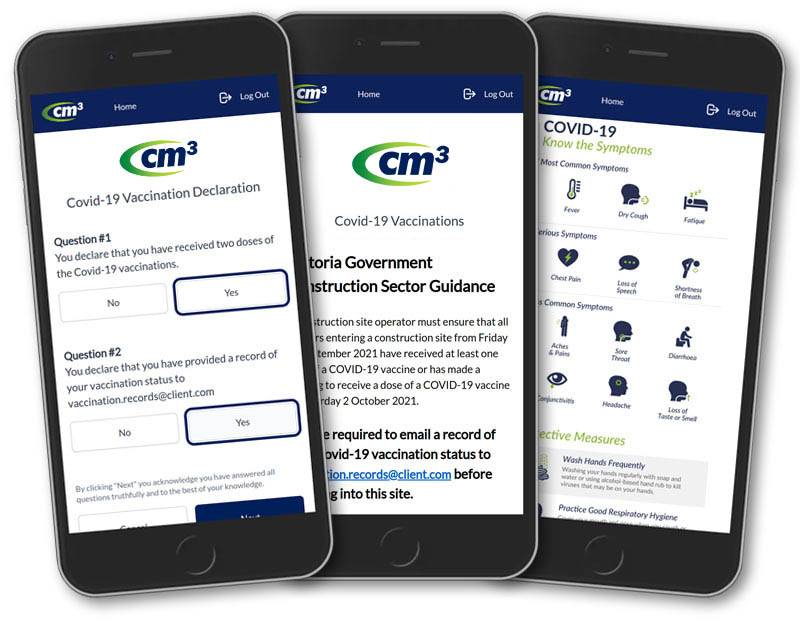 Cm3 OnSite - Contractor and Site Visitor Check in And Compliance Software - COVID-19 Screening