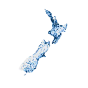 Cm3 Contractors - Heatmap of Locations New Zealand